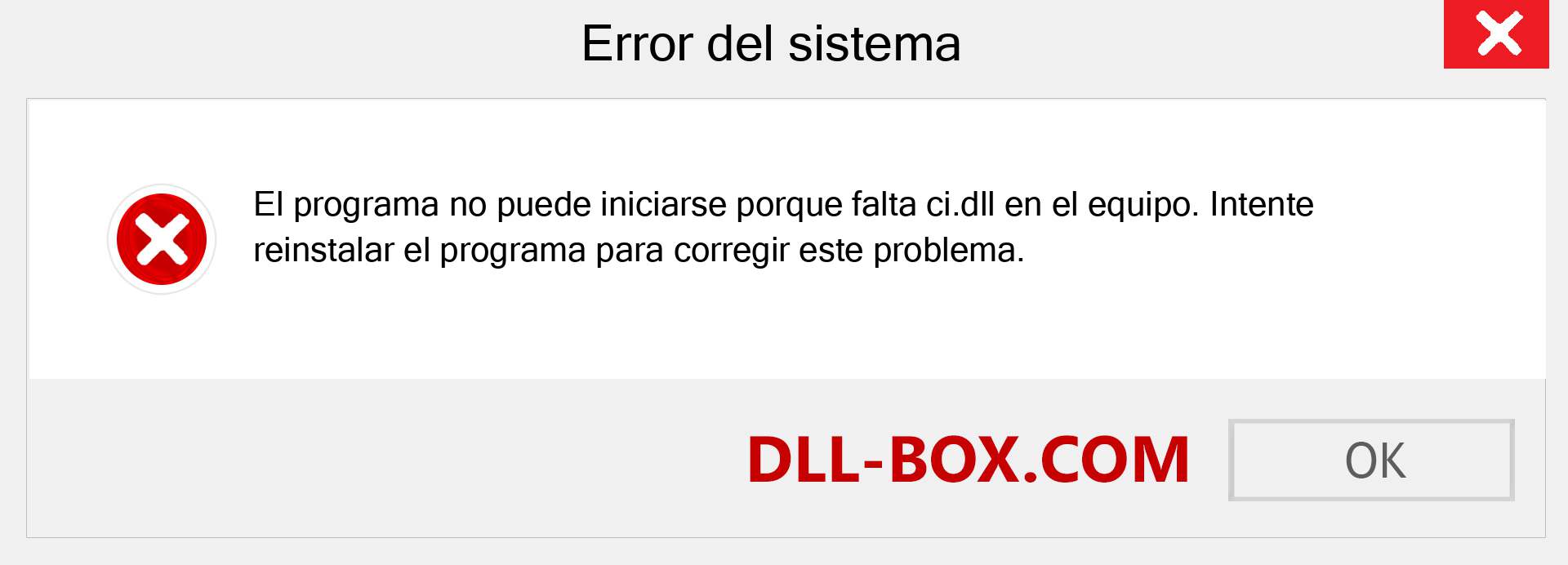 ¿Falta el archivo ci.dll ?. Descargar para Windows 7, 8, 10 - Corregir ci dll Missing Error en Windows, fotos, imágenes